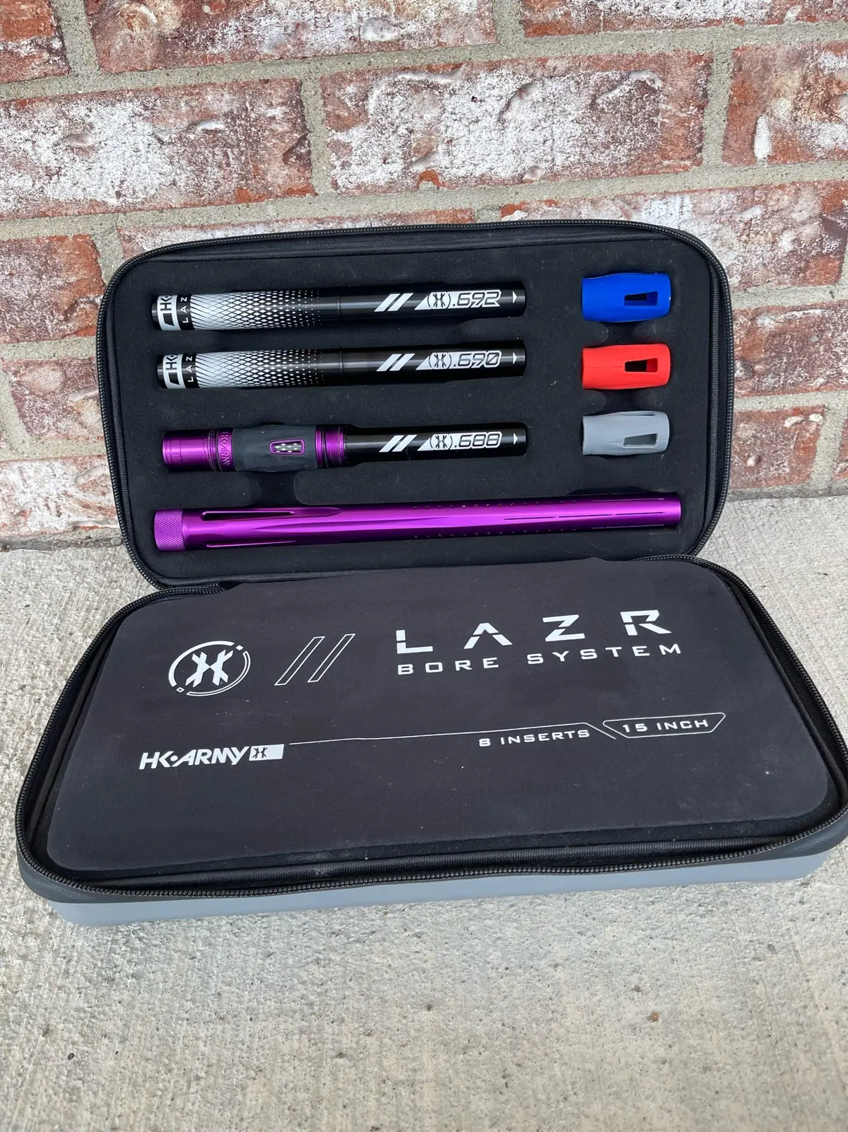 Used Hk Army Lazr Barrel Kit - Dust Purple- Black Inserts - Autococker Thread 1