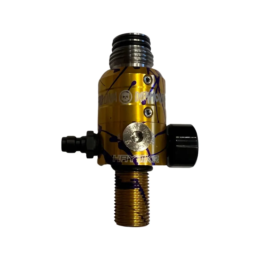 Powerhouse Tko Tank Regulator - Gold/Purple Splash W/Titanium Cartridge 1