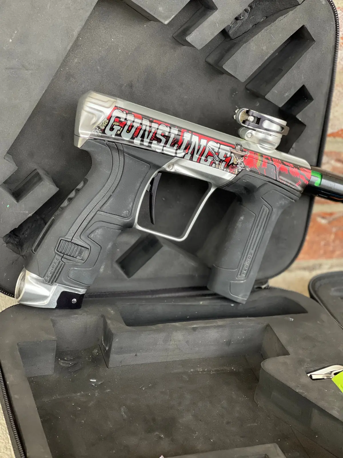 Used Planet Eclipse Cs2 Paintball Gun - Gunslinger (Red/Black) Le #19 Of 20 W/ Full Acculock Barrel Kit 1