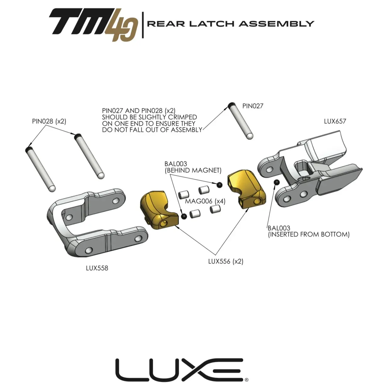 Dlx Luxe Tm40 Rear Latch System Parts Picker - Pick The Part You Need! 1