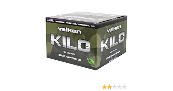 Valken Kilo Paintballs - Green/Brown Shell - Yellow Fill - 2000 Count 1