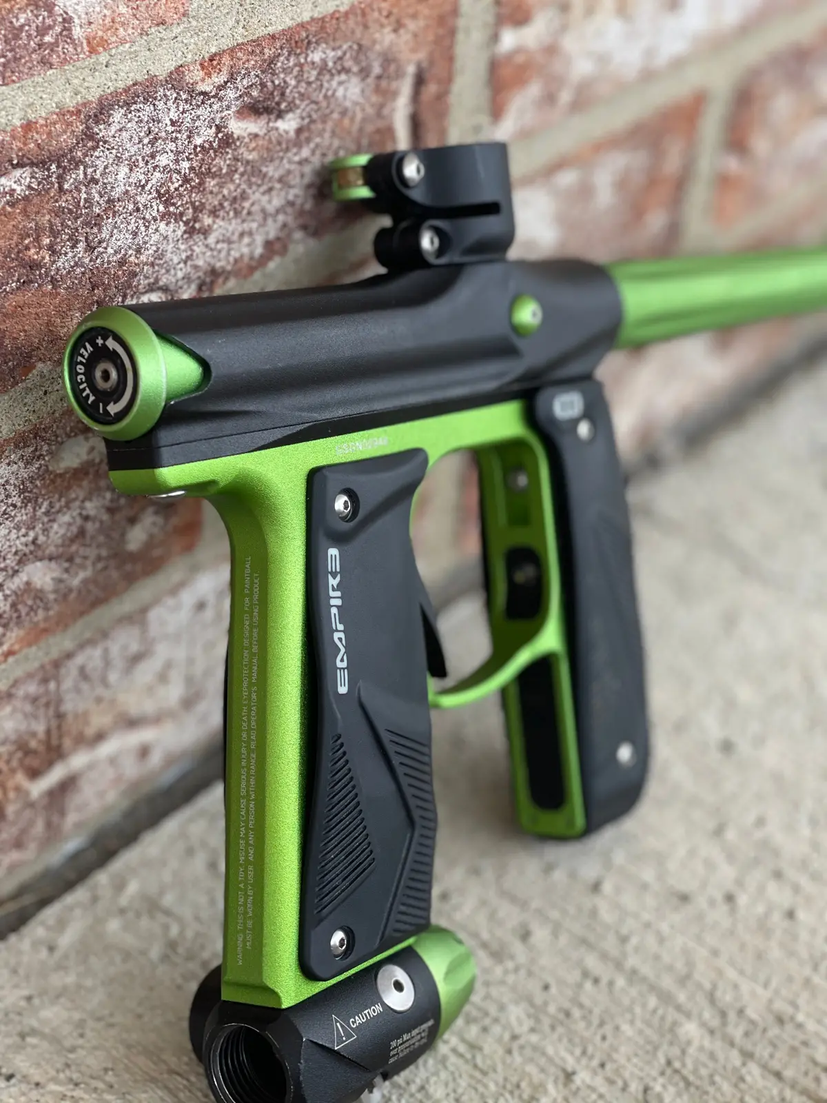 Used Empire Mini Gs Paintball Gun - Black/Lime 1