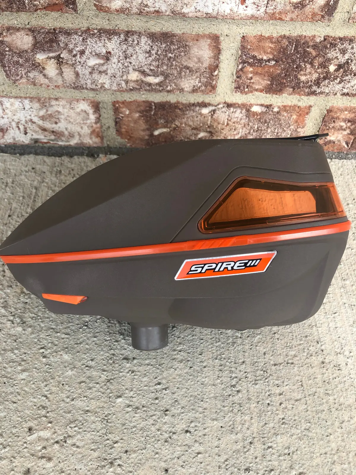 Used Virtue Spire 3 280 Paintball Loader - Fde With Orange 1