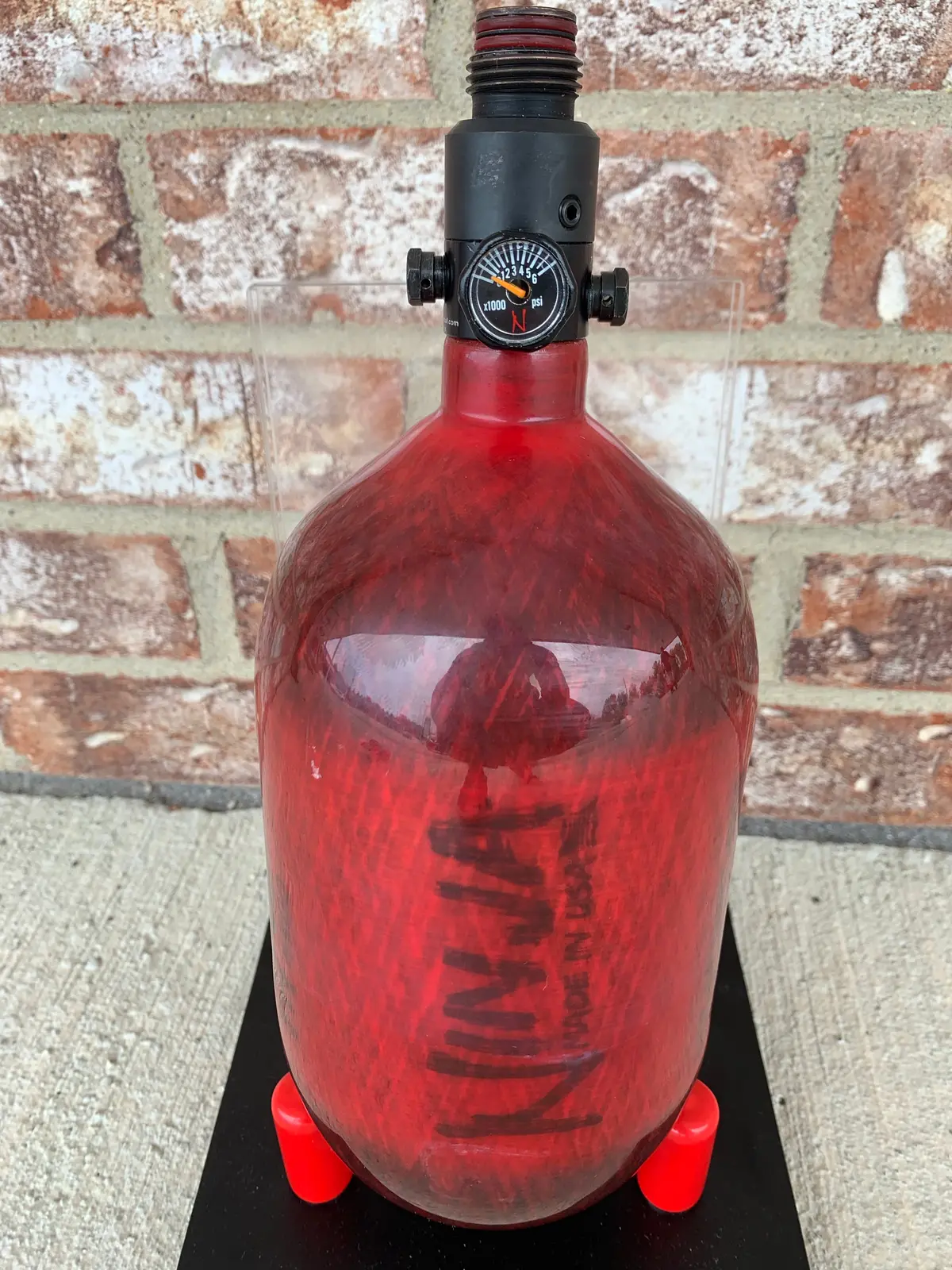 Used Ninja Sl 68/4500 Paintball Tank- Red 1