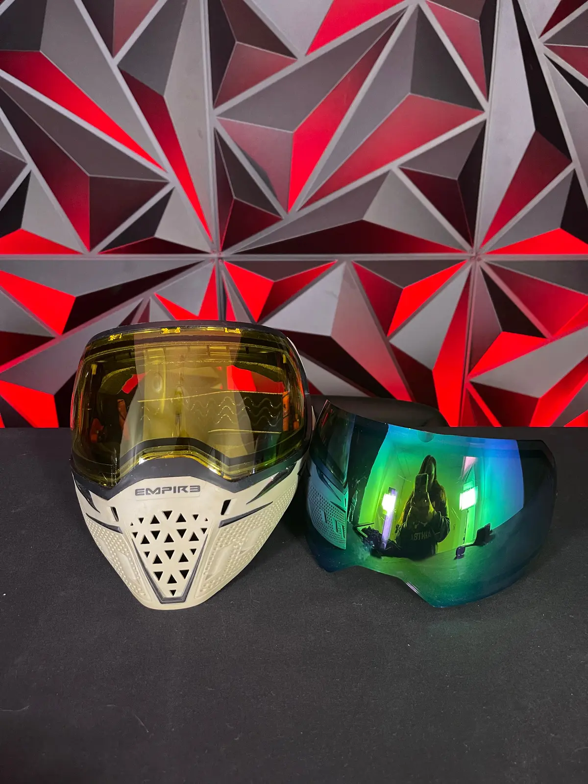 Used Empire Evs Paintball Mask - Tan/Black W/ Extra Lens 1