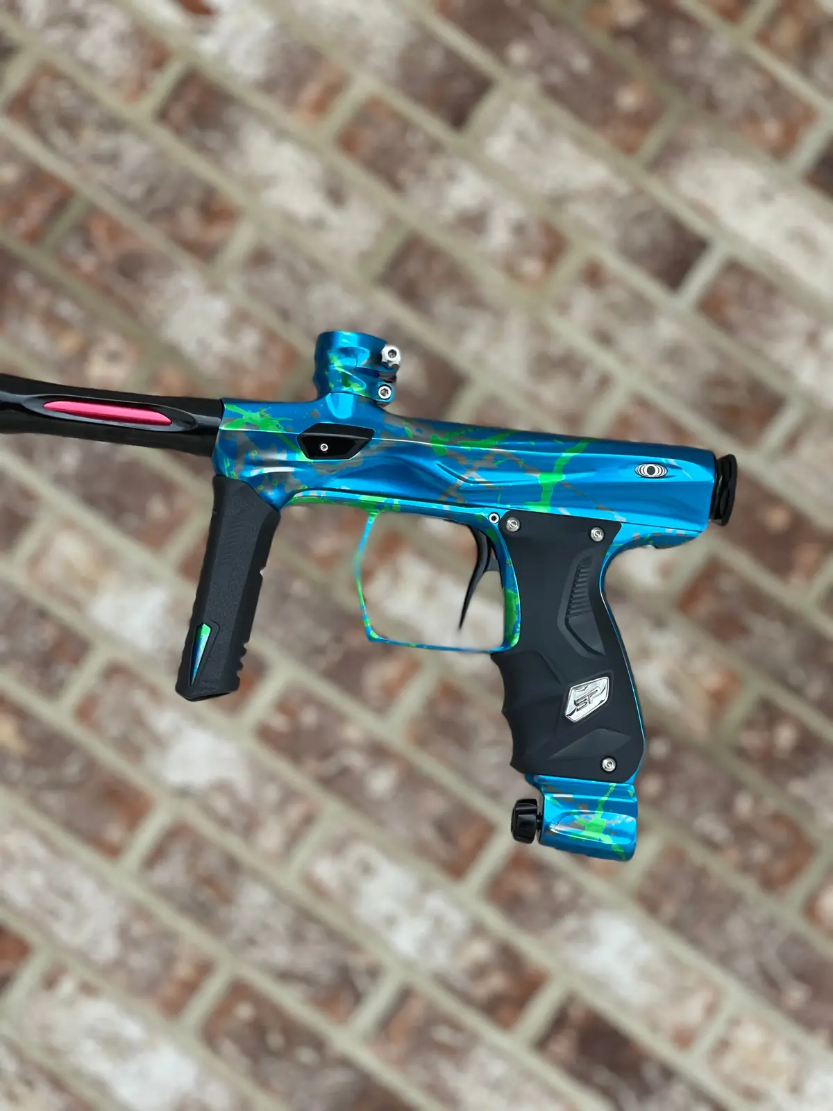 Sp Shocker Amp Paintball Gun - Le Seattle Thunder Splash With Matching Cc Frame 1