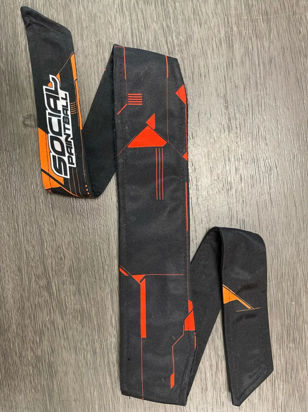 Used Social Paintball Headband - Black/Red Techno 1