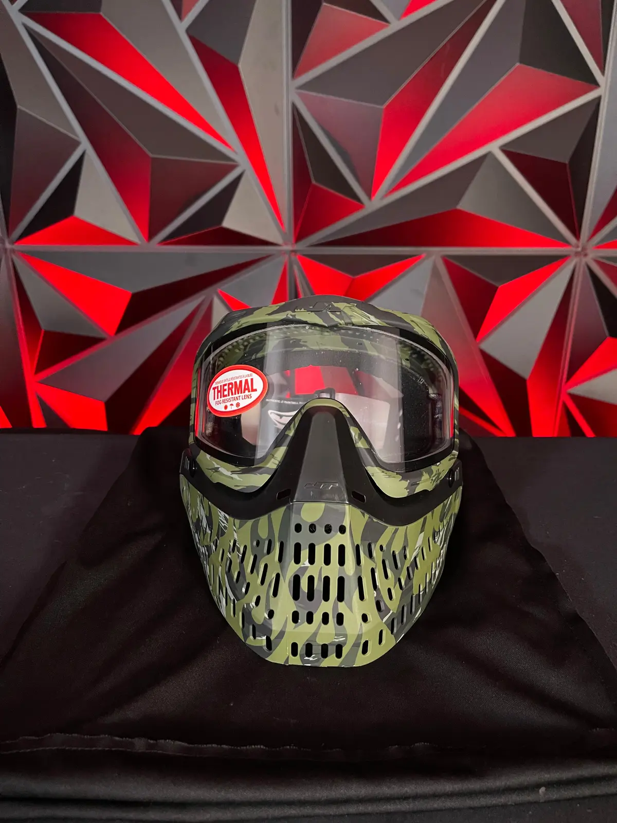 Used Jt Proflex Paintball Mask - Tiger Stripe Camo Skirt W/Tiger Stripe Camo Frame & Soft Goggle Bag 1
