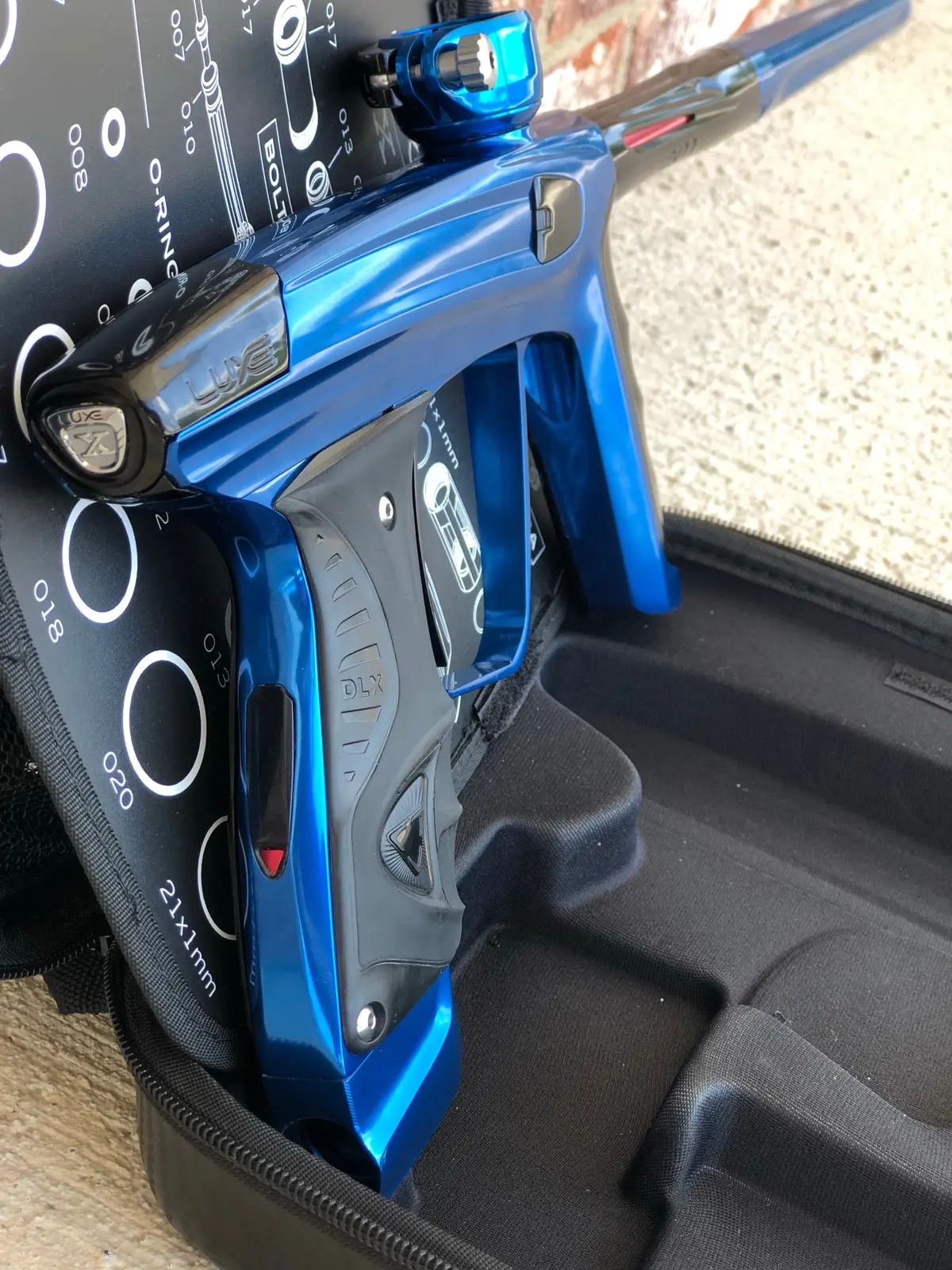 Used Dlx Luxe X Paintball Gun - Polished Blue 1