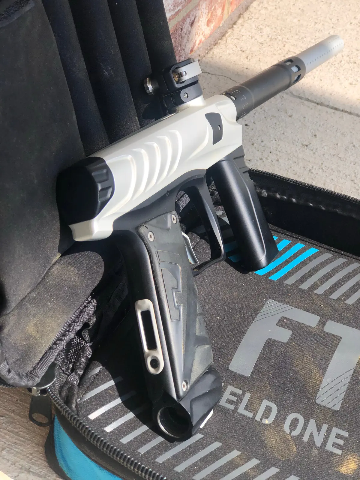 Used Field One Force Paintball Gun - Dust White/Dust Black 1