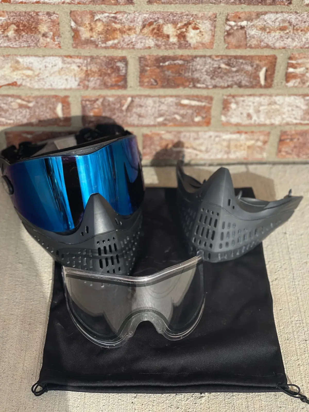 Used Empire E-Flex Paintball Mask- Black - Additional Lens And Extra Black Bottom 1