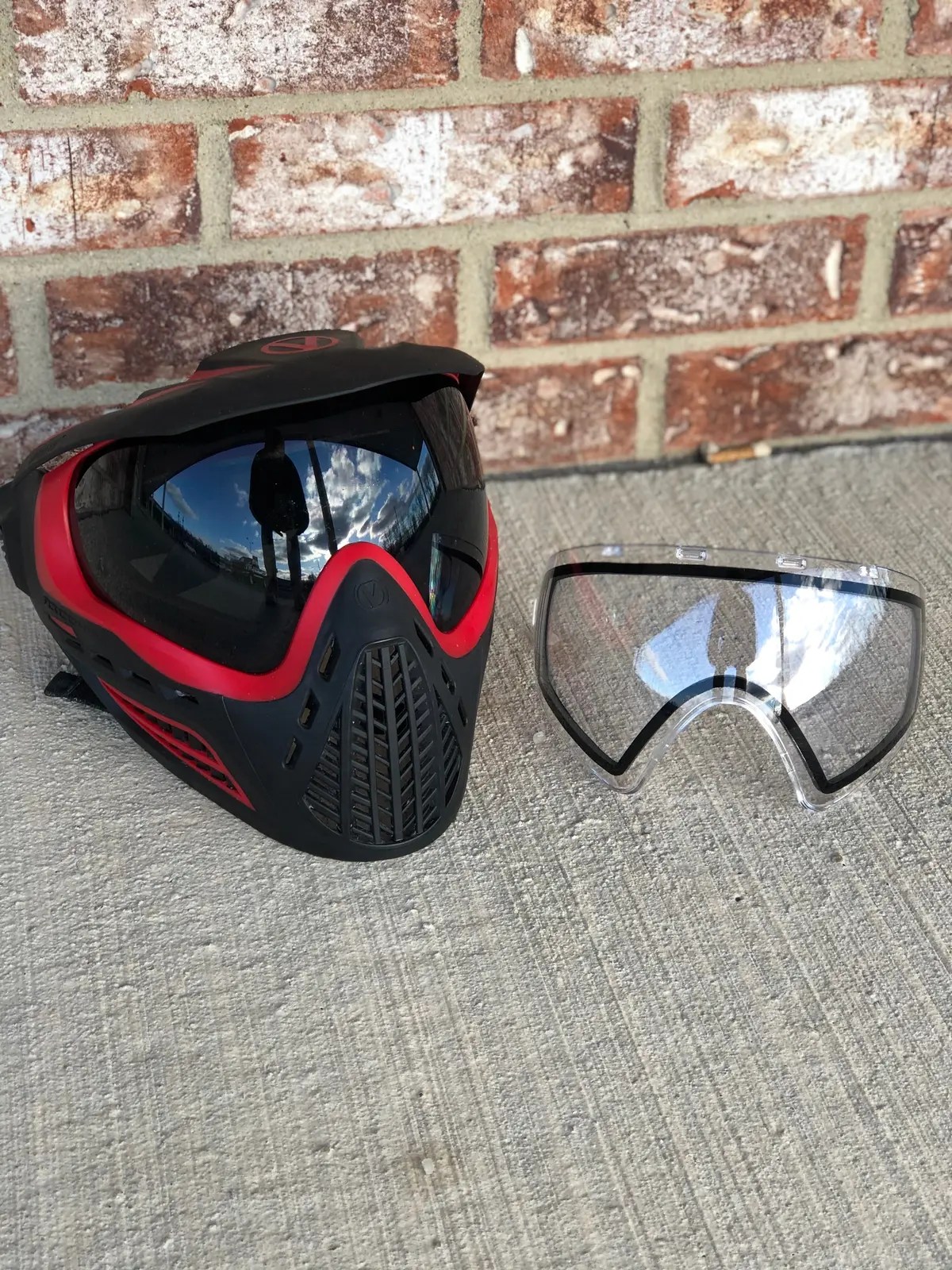 Used Virtue Vio Ascend Paintball Mask - Red Smoke 1