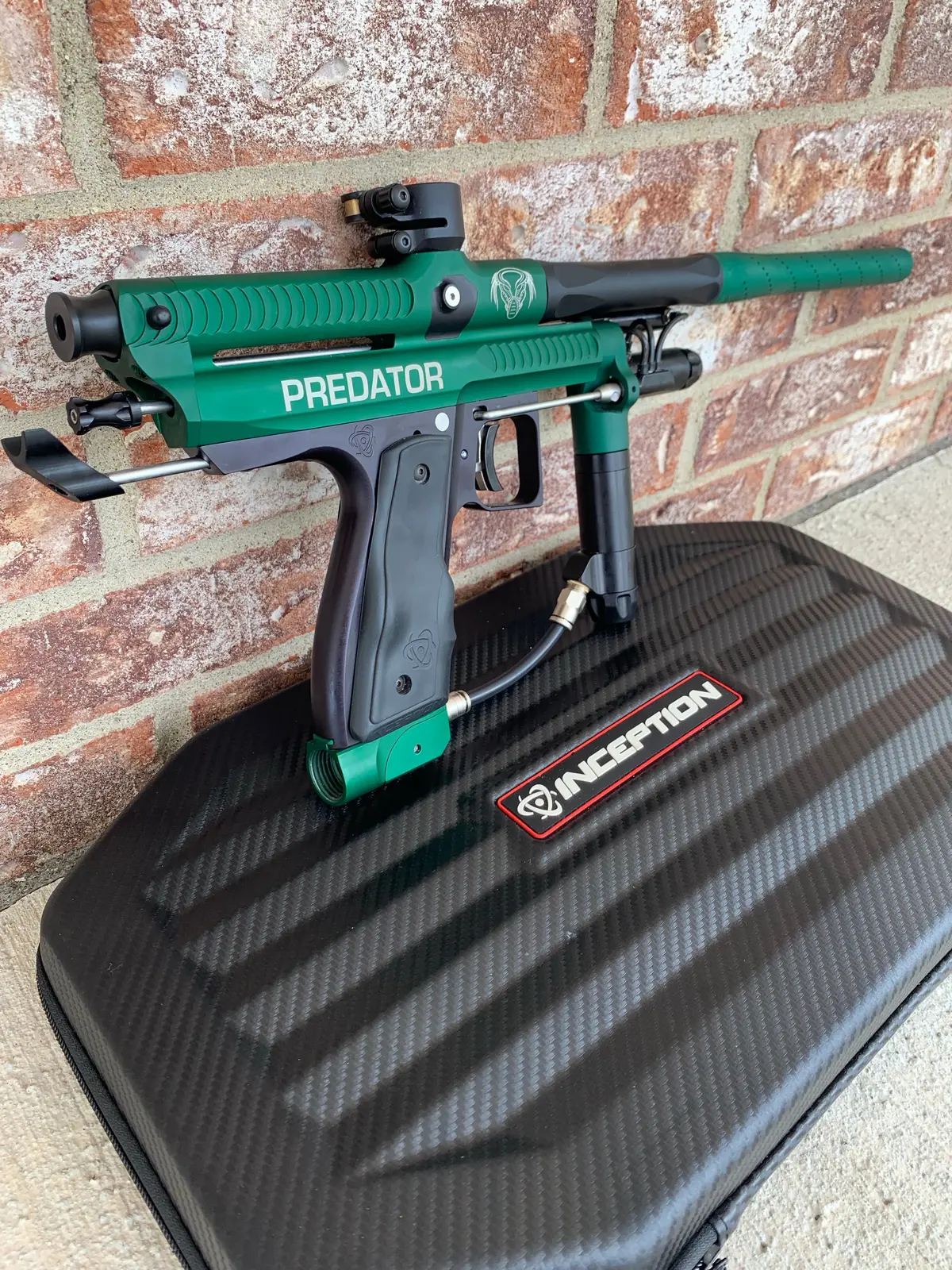 Used Inception Predator Autococker Paintball Marker- Dark Green 1
