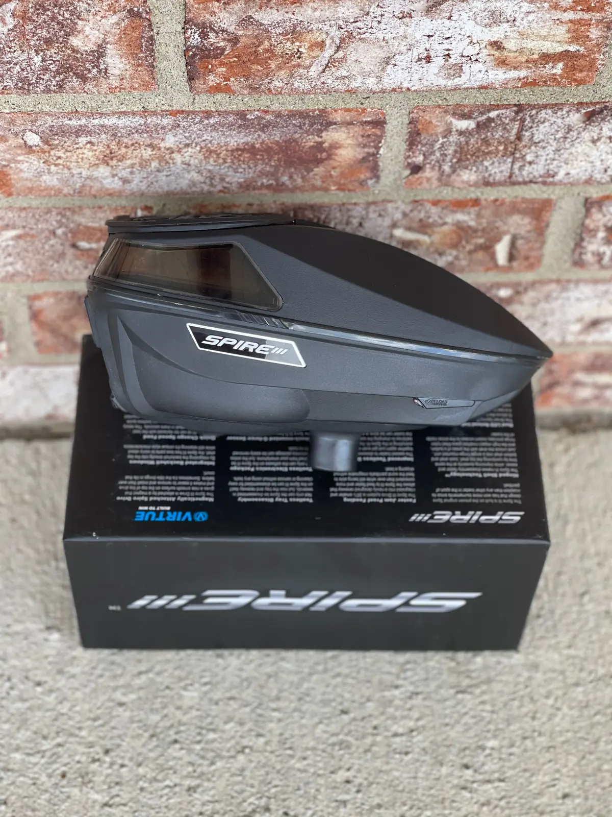Used Virtue Spire 3 Paintball Loader - Black W/ Ntr Speedfeed 1