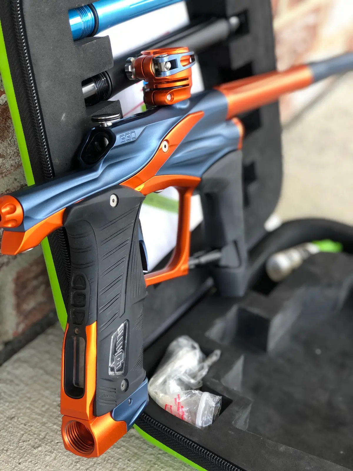 Used Planet Eclipse Lv1.1 Paintball Gun - Blue/Orange 1
