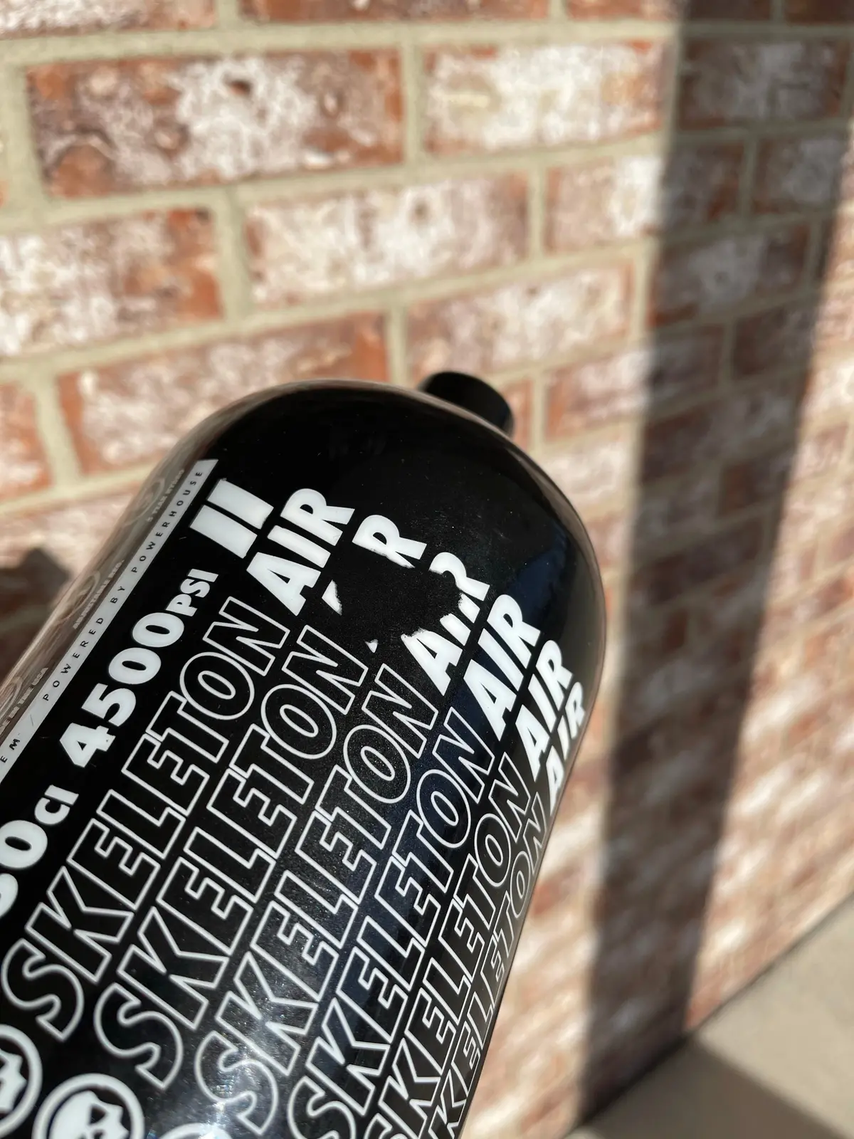 Blemished Infamous Skeleton Air "Hyperlight" Paintball Tank Bottle Only - Diamond Series - Black / White - Echo - 80/4500 Psi 1