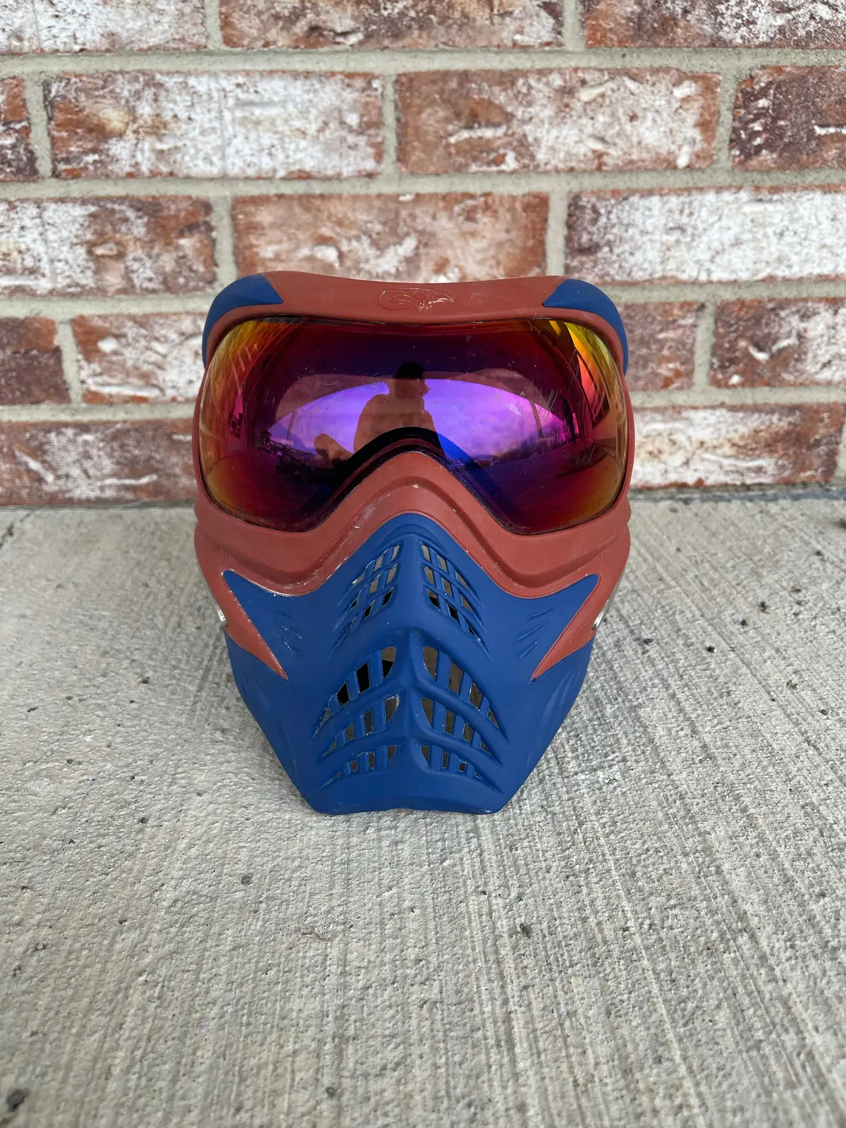 Used V-Force Grill Paintball Mask - Blue / Red 1