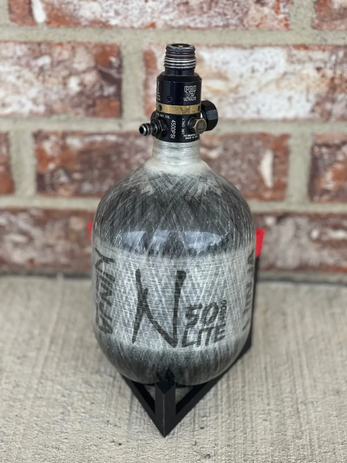 Used Ninja Lite 50/4500 Paintball Tank W/ Prov2 Ultralite Reg 1