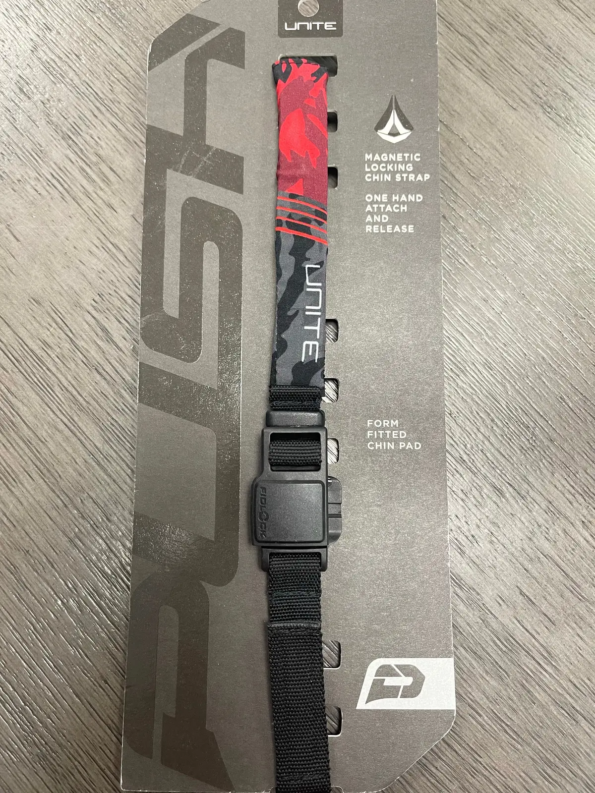 Push Unite Magnetic Chin Strap- Red New Graphic 1