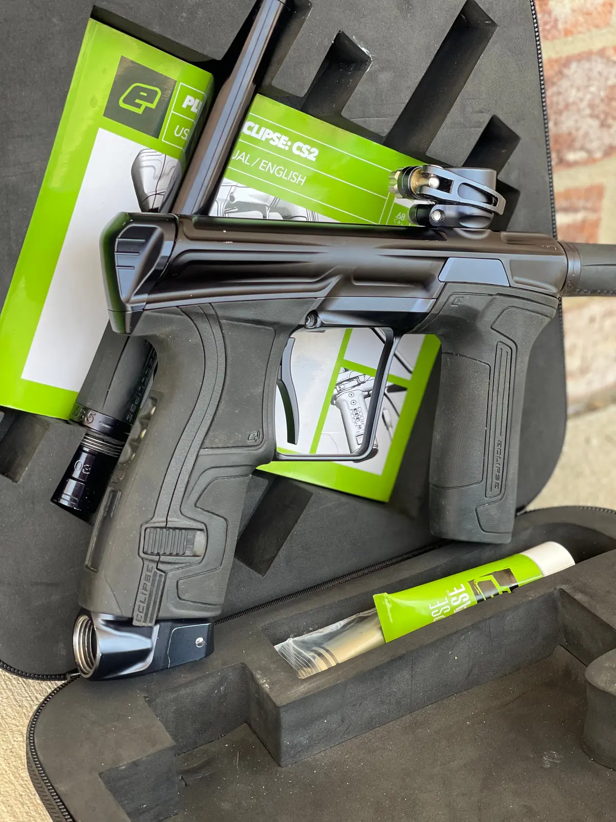 Used Planet Eclipse Cs2 Paintball Gun - Midnight With Cs2 Pro Back Cap 1