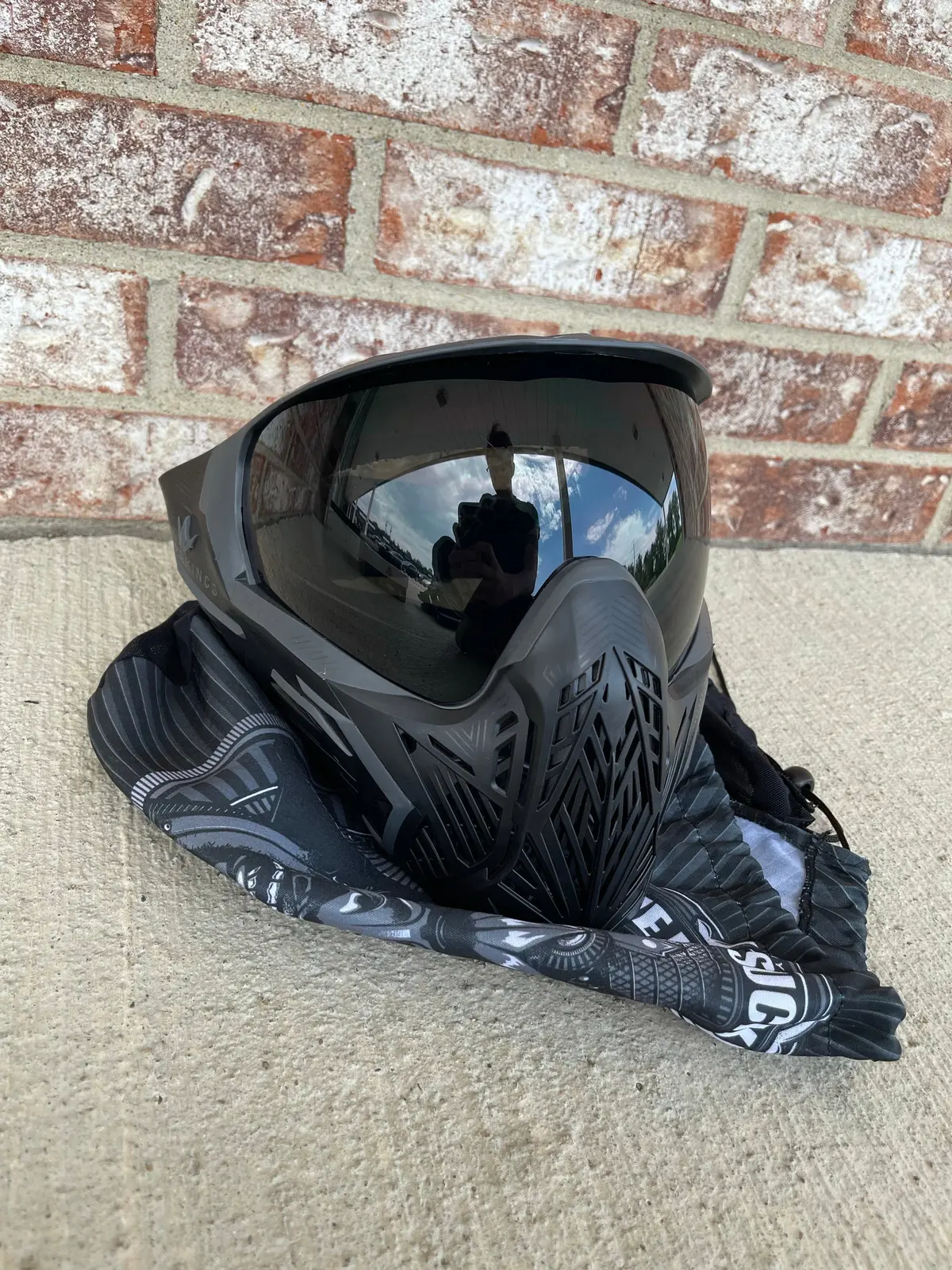 Used Bunker Kings Cmd Paintball Mask - Black Ninja 1