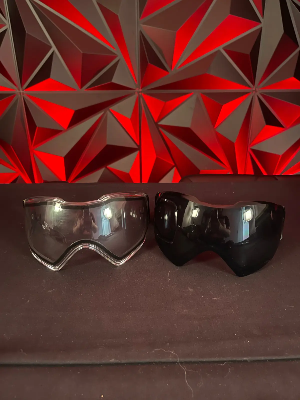Used Push Unite Paintball Lenses - Clear & Smoke W/ Lens Covers 1