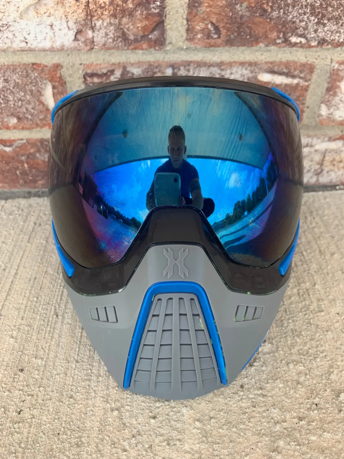 Used Hk Army Klr Paintball Mask- Blue/Grey 1