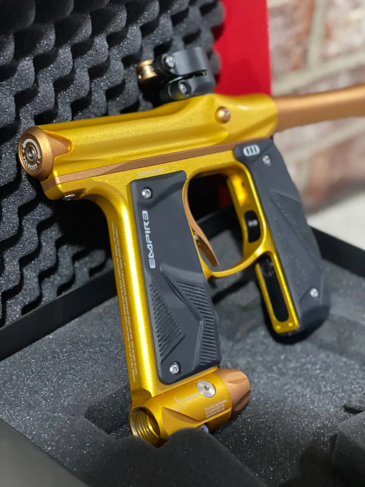 Used Empire Mini Gs Paintball Gun - Gold / Bronze 1