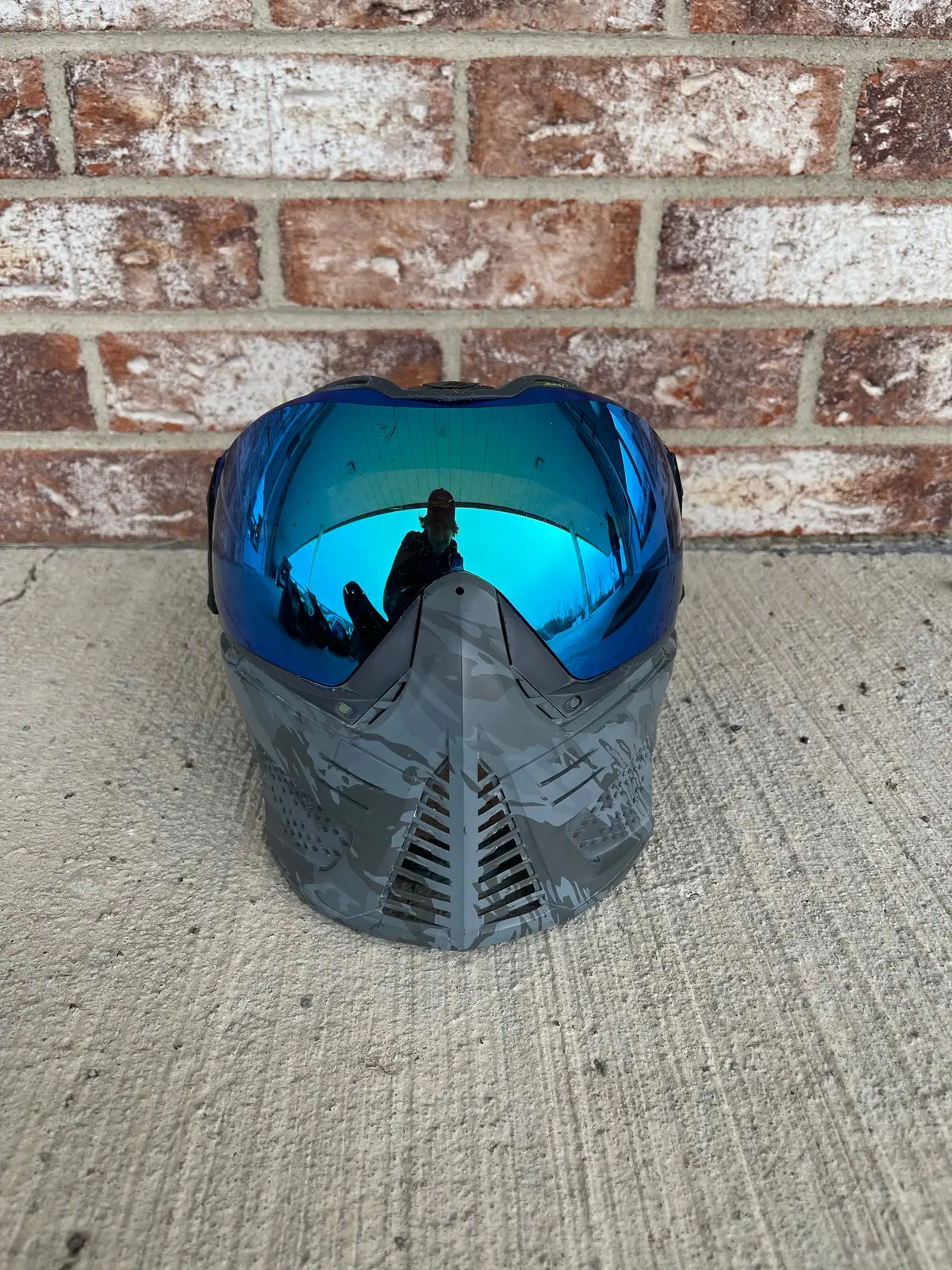 Used Push Unite Paintball Mask- Blue Camo 1