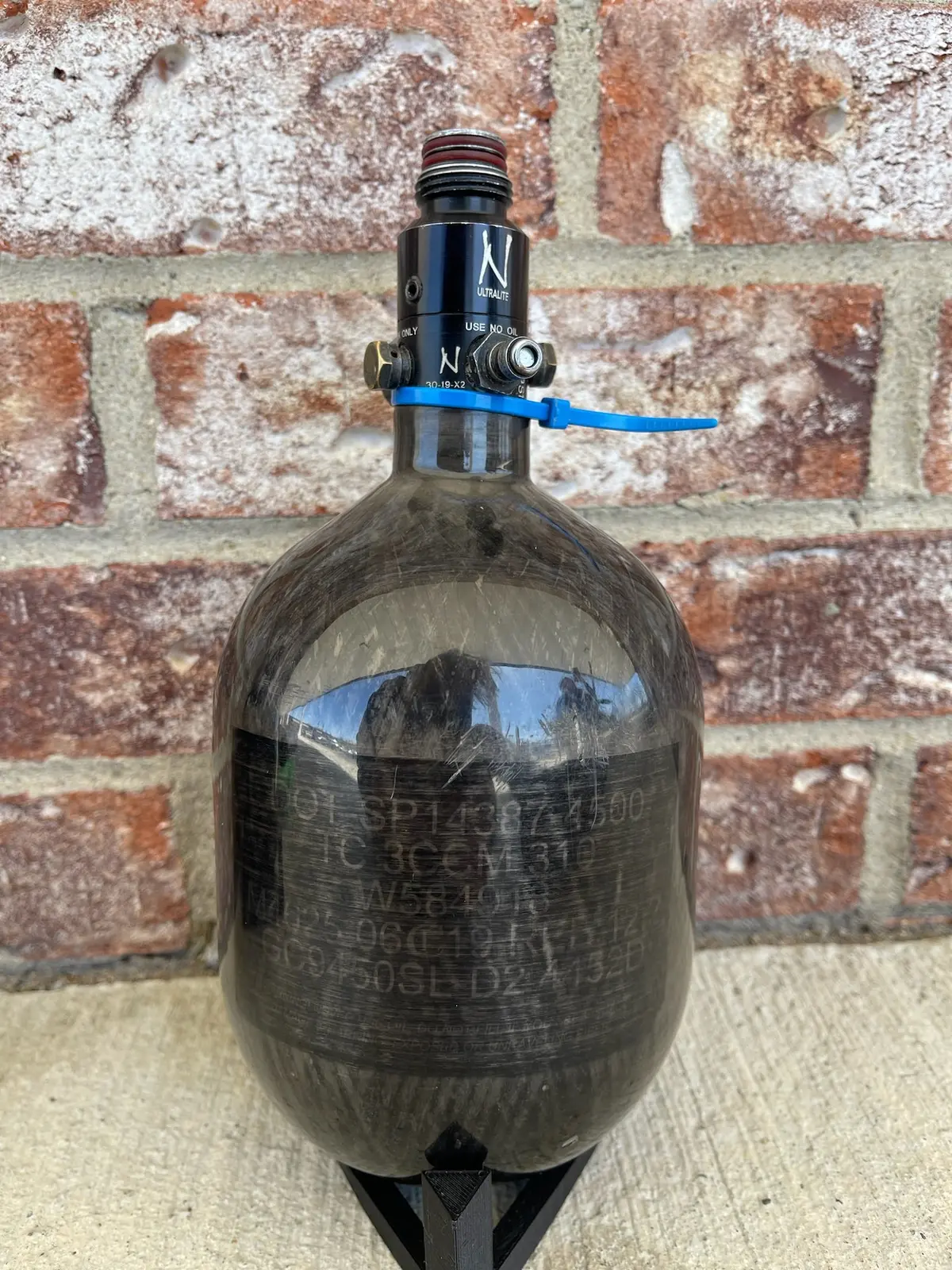 Used Ninja Lite 50/4500 Paintball Tank W/ Standard Regulator 1