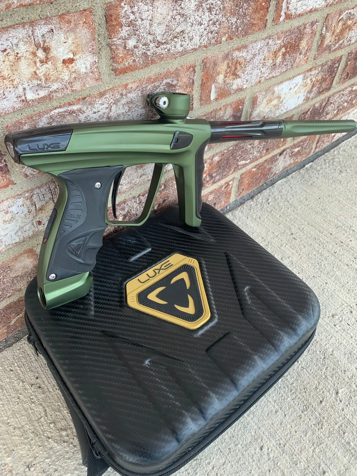 Used Smart Parts Luxe X Paintball Marker- Dust Green/Polished Black 1