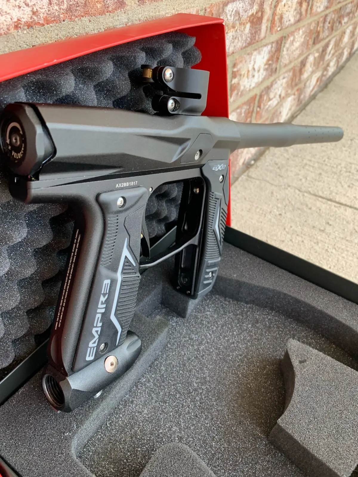 Used Empire Axe 2.0 Paintball Gun - Black W/ Redline Board 1