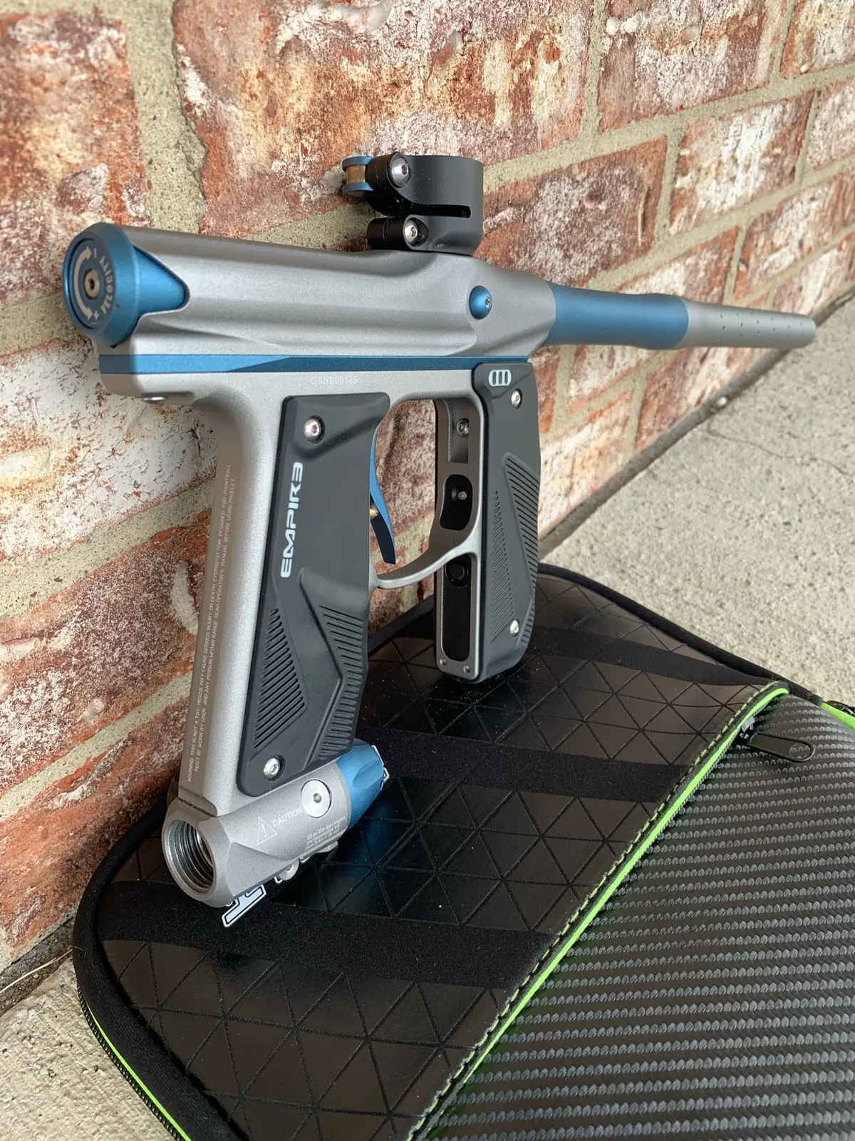 Used Empire Mini Gs Paintball Gun - Pewter/Blue 1