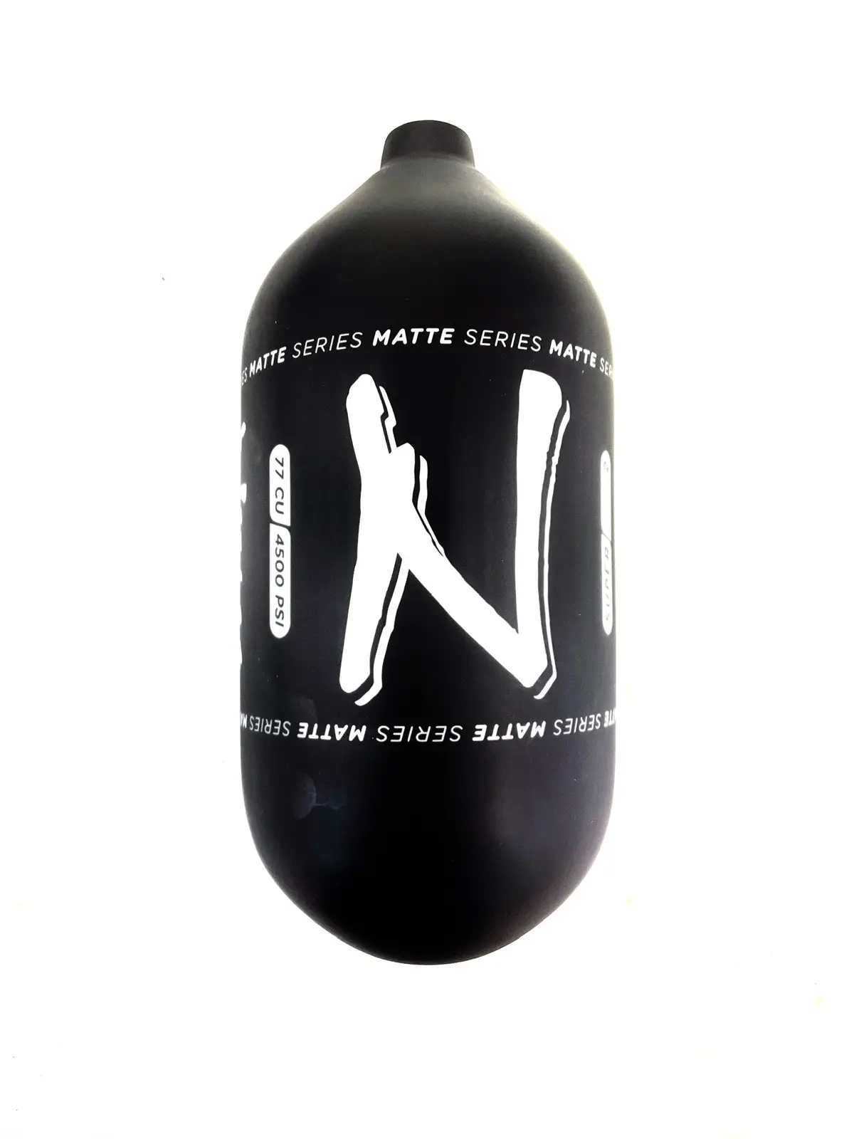 Ninja Sl2 77/4500 "Matte Series" Carbon Fiber Paintball Tank Bottle Only - Black/White 1