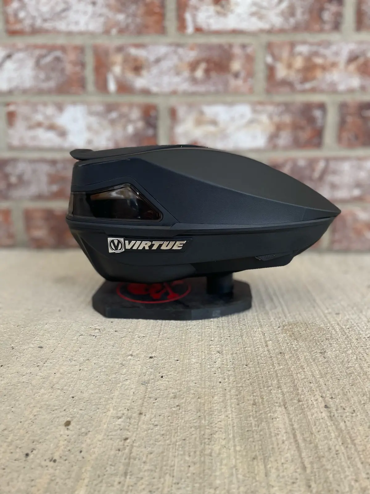 Used Virtue Spire 4 280 Paintball Loader - Black W/ Rain Lid 1