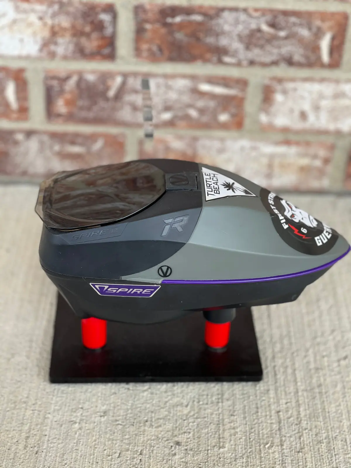 Used Virtue Spire Ir Paintball Loader - Black/Grey With Purple Color Kit 1