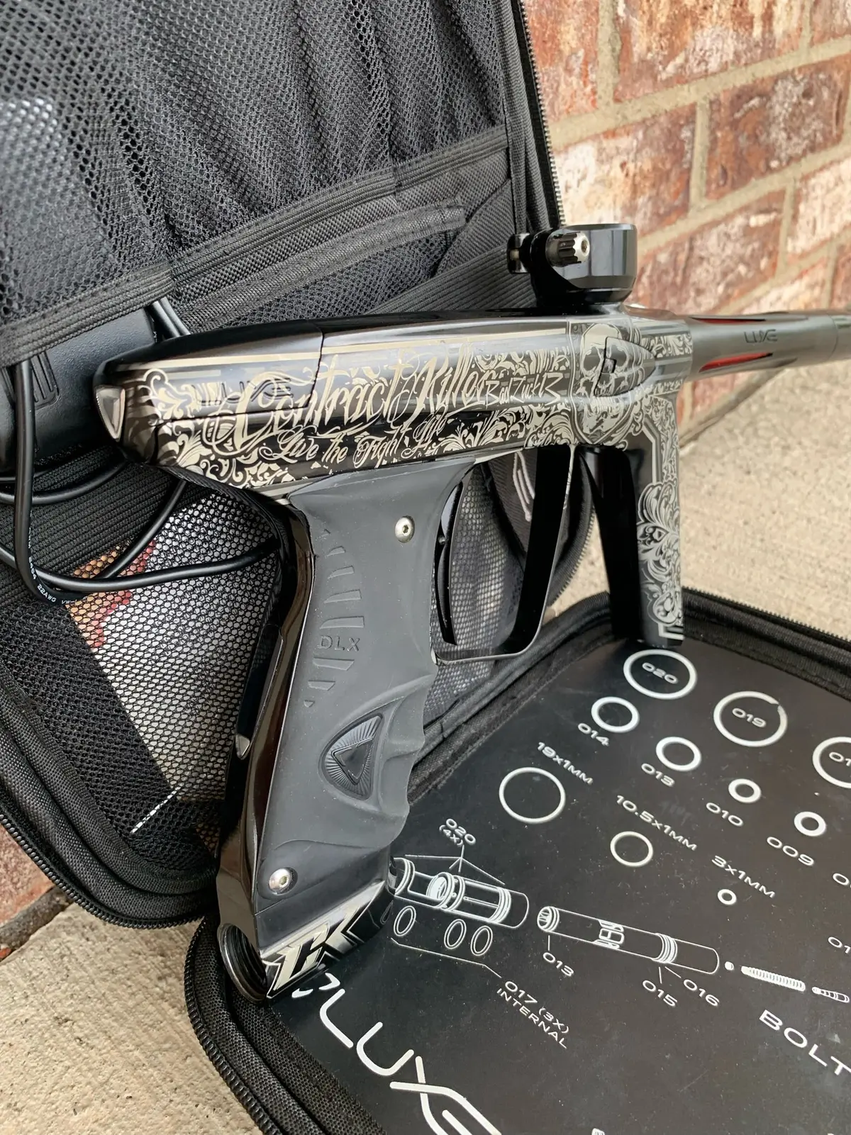 Used Dlx Luxe Ice Paintball Gun - Contract Killers Gloss Black 1
