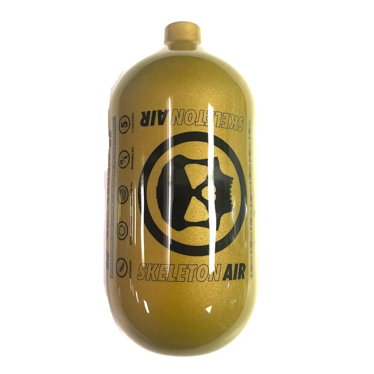 Infamous Air Hyperlight Paintball Tank - Bottle Only - Diamond Series - Gold - 80Ci / 4500Psi 1