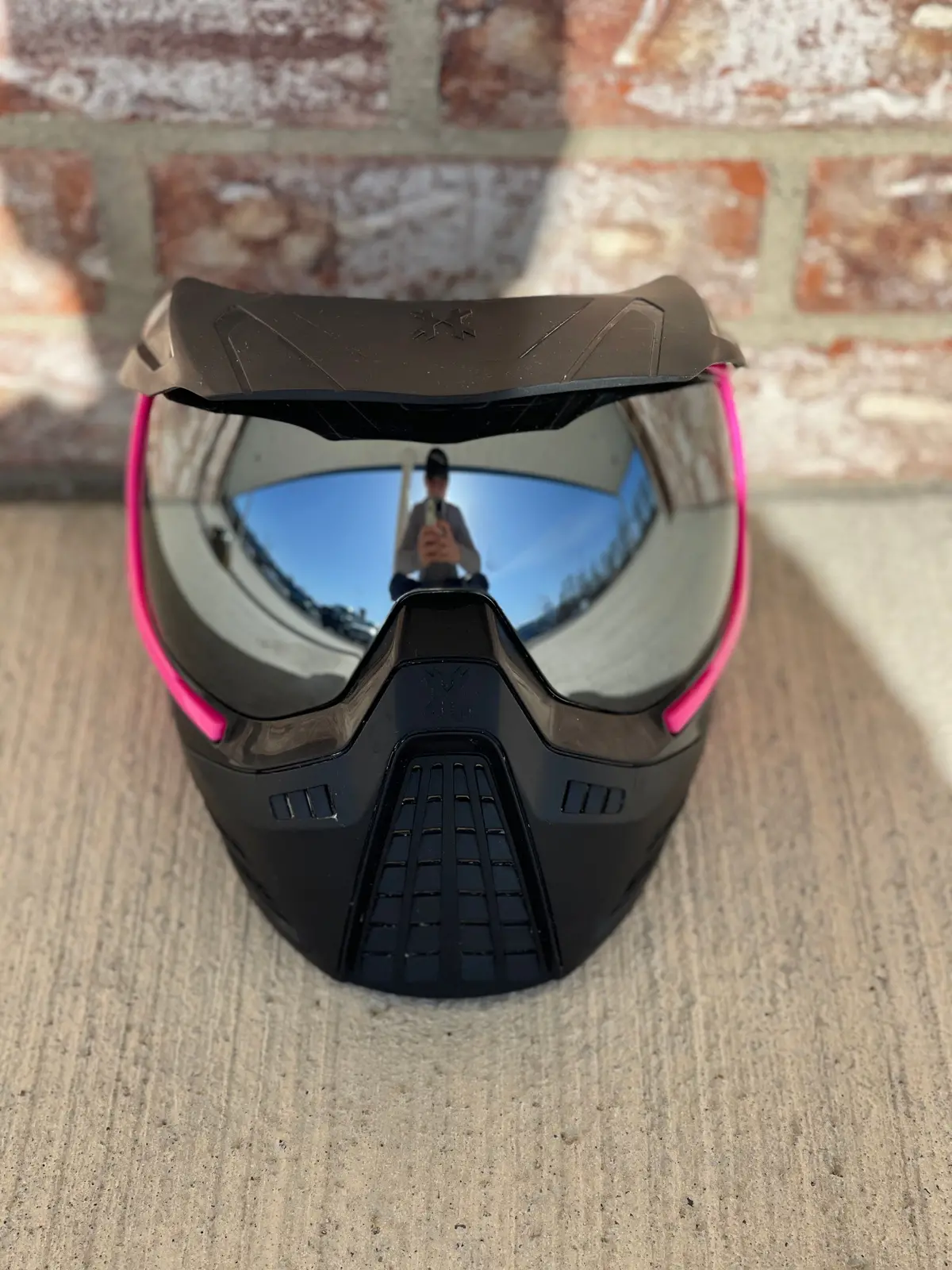 Used Hk Army Klr Goggle - Black/Pink With Visor W/ 3 Additional Lenses 1