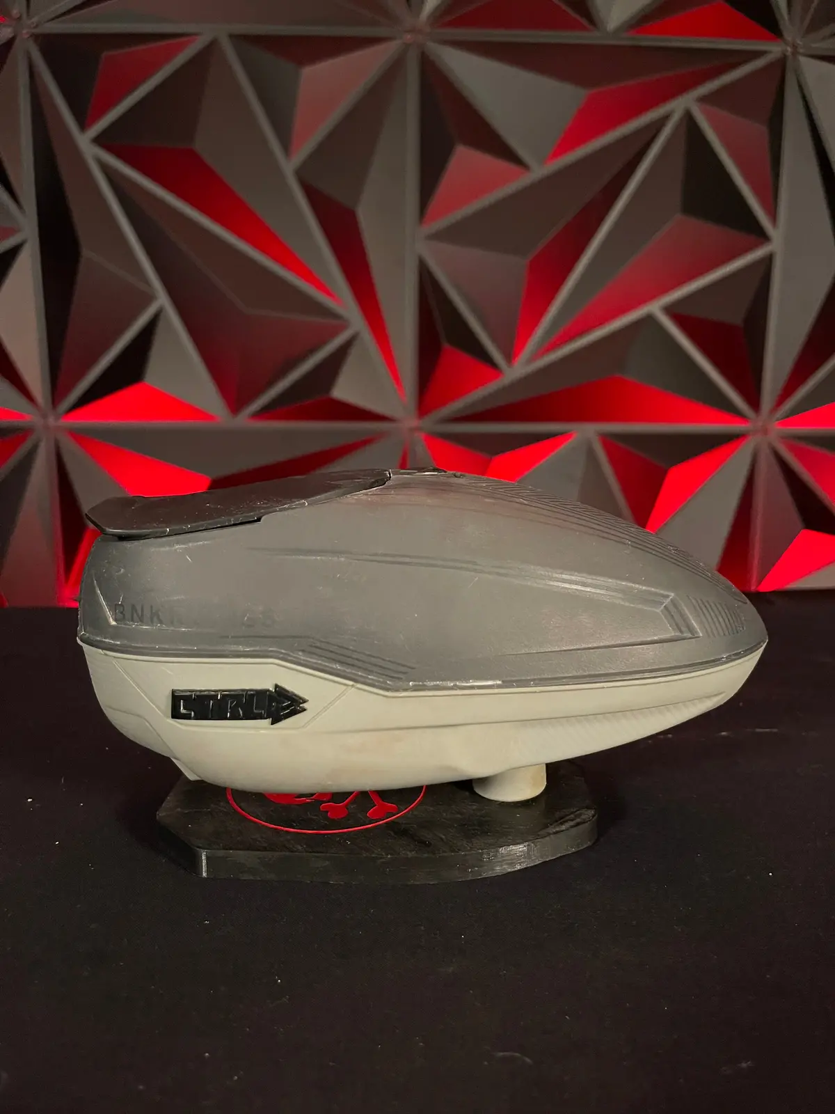 Used Bunker Kings Ctrl Paintball Loader - Dark Grey/Light Grey W/ Rain Lid 1