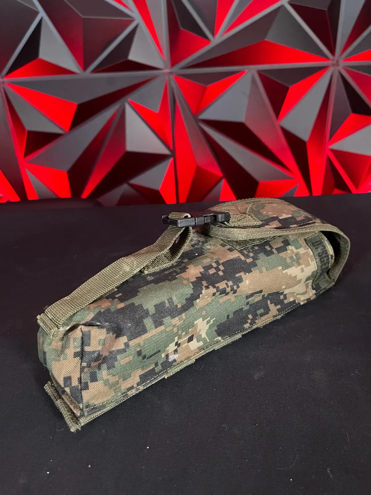 Used Paintball Single Pod Pouch - Digital Camo Olive 1