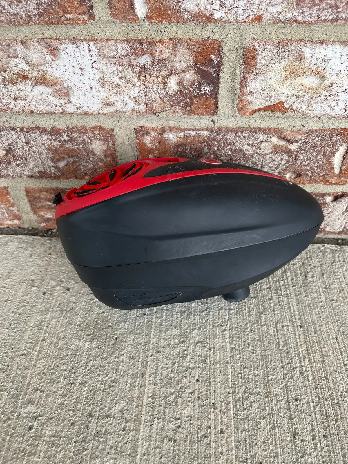 Used Dye Ltr Paintball Loader - Black/Red W/ Hk Army Epic Speed Feed 1