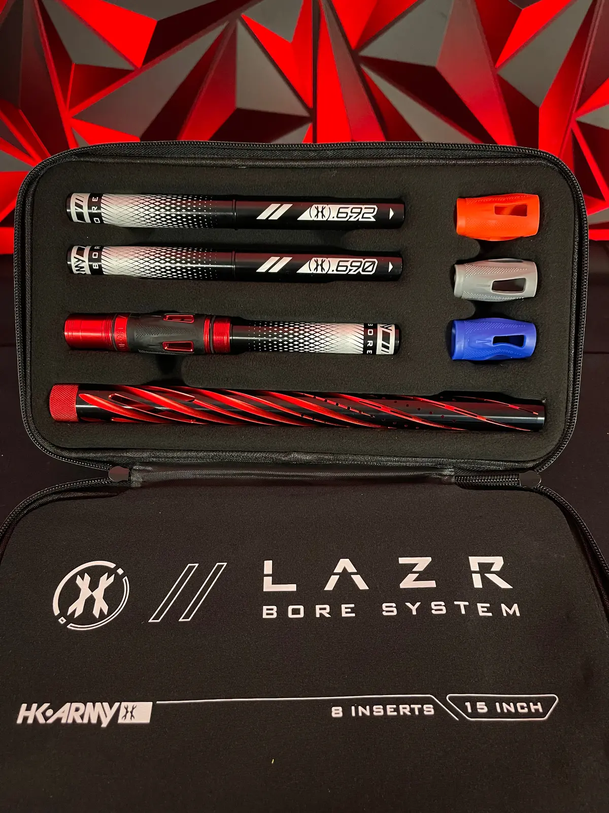 Used Hk Army Lazr "Orbit" Barrel Kit - Ac Threaded - Black/Red W/All Black Inserts 1
