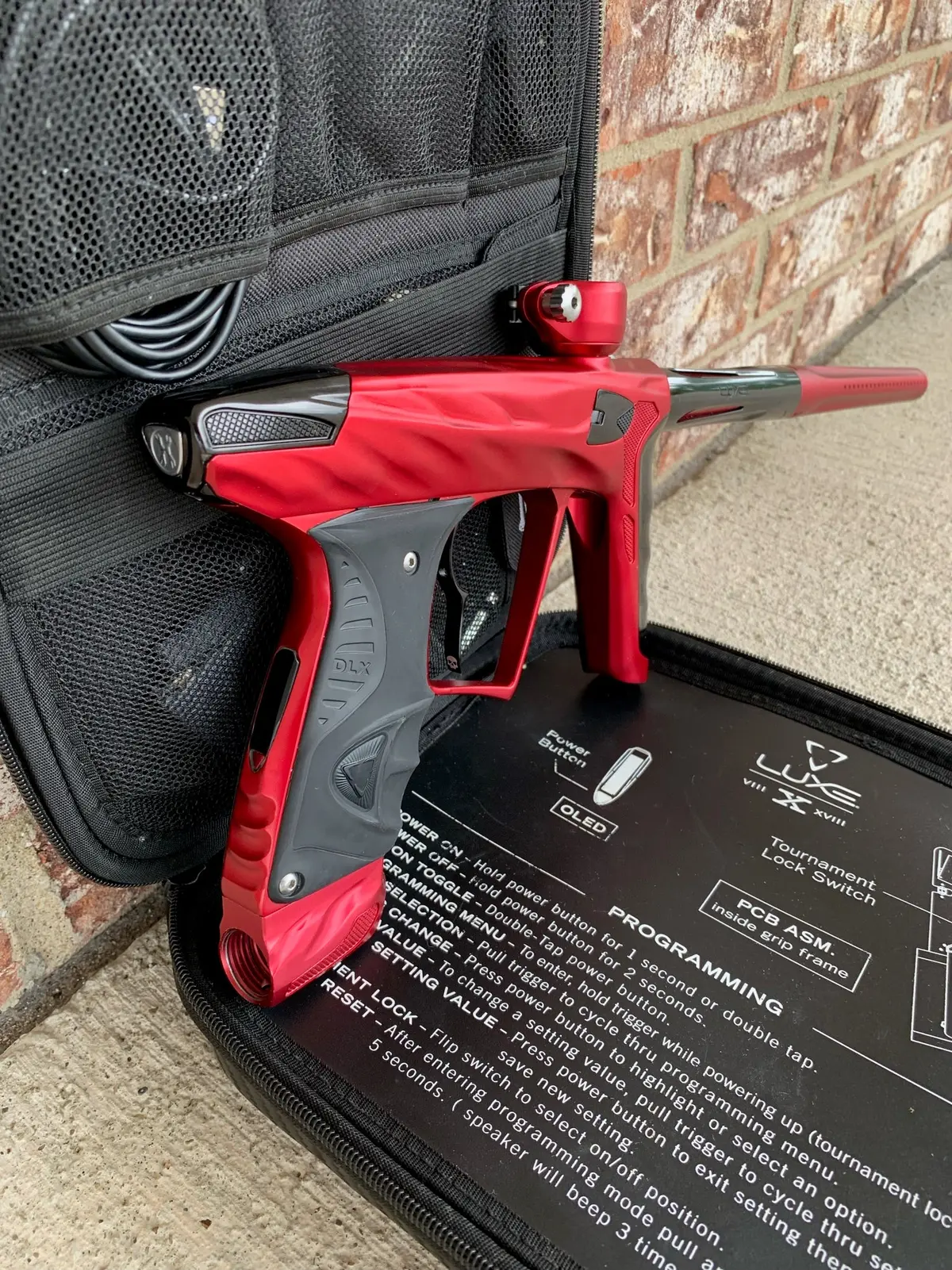 Used Hk Army Dlx Luxe X A51 Paintball Gun - Dust Red / Polished Black 1