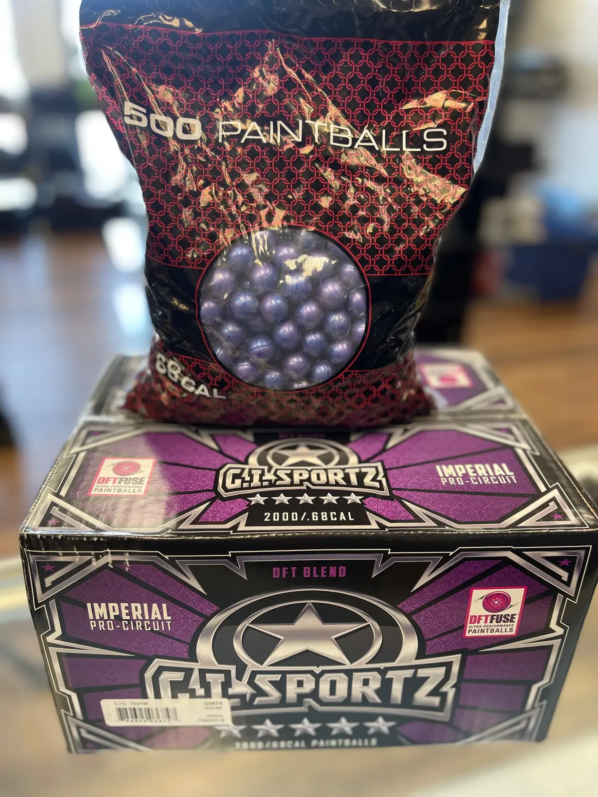 Gi Sportz 5 Star Paintballs - 2000 Paintballs - Imperial Shell - Yellow Fill 1