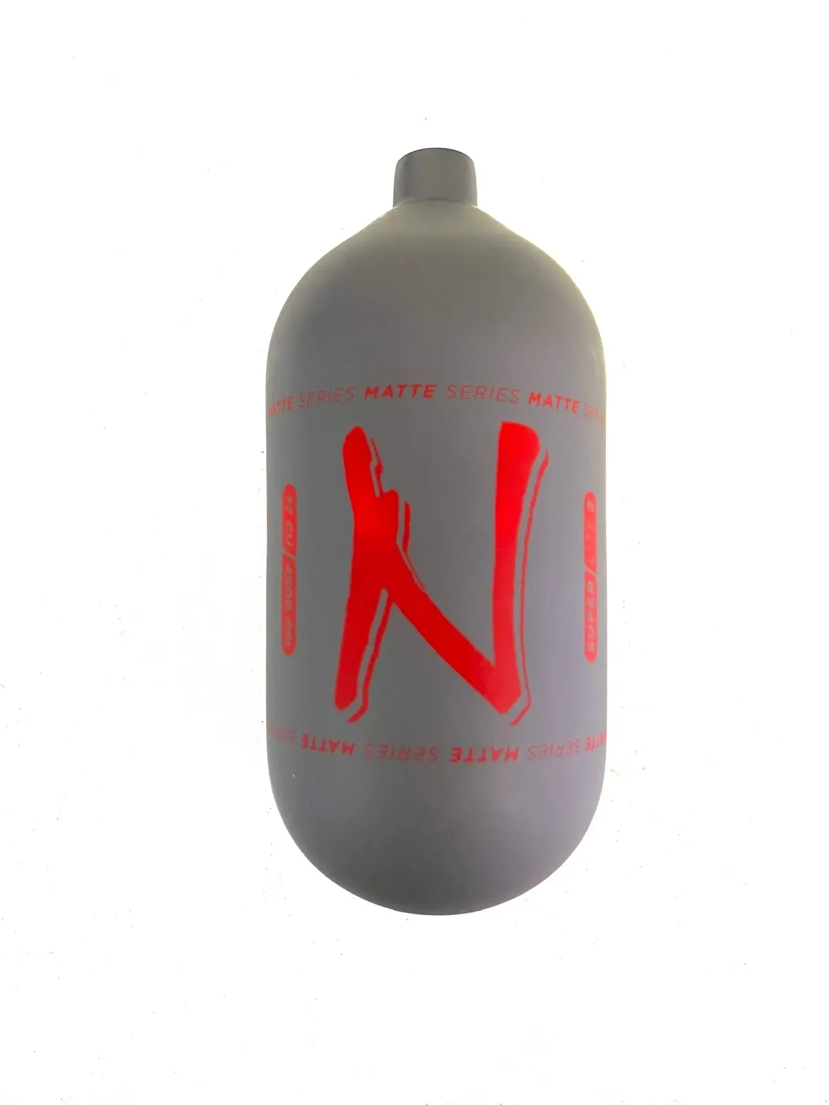 Ninja Sl2 77/4500 "Matte Series" Carbon Fiber Paintball Tank Bottle Only - Grey/Red 1