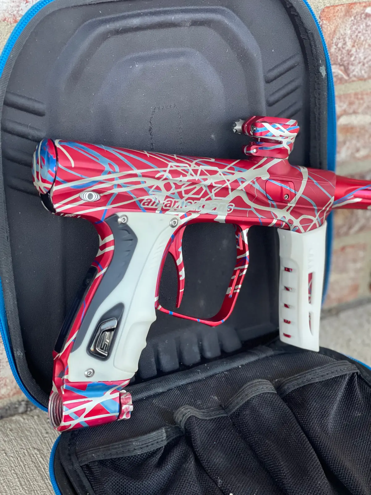 Used Shocker Xls Paintball Marker- All American 1 Of 1 Splash Serial Number 1776 1