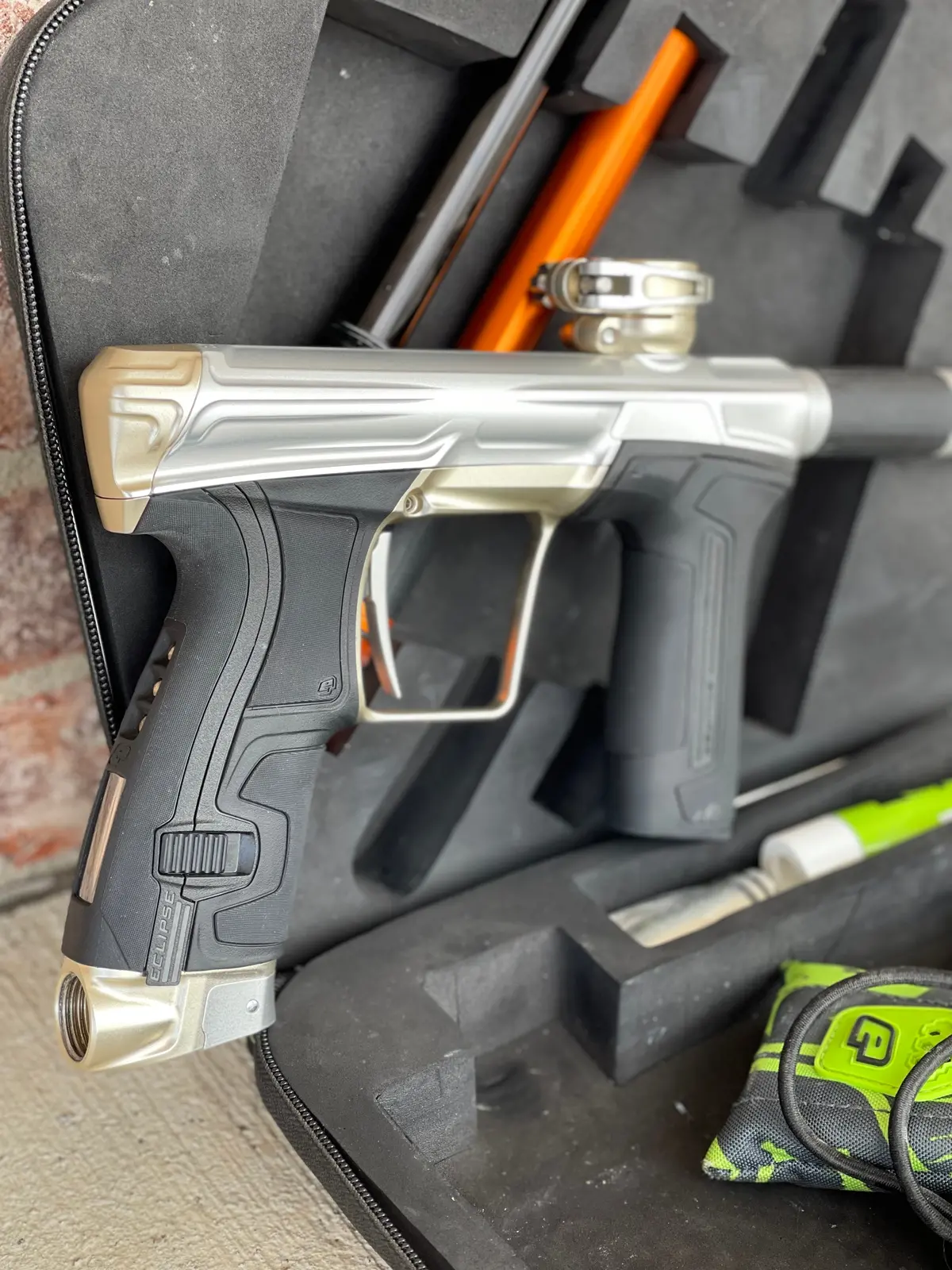 Used Planet Eclipse Cs2 Paintball Gun - Inca 2 W/ Silver Eye Covers & Gen 1 Silencio Tip 1