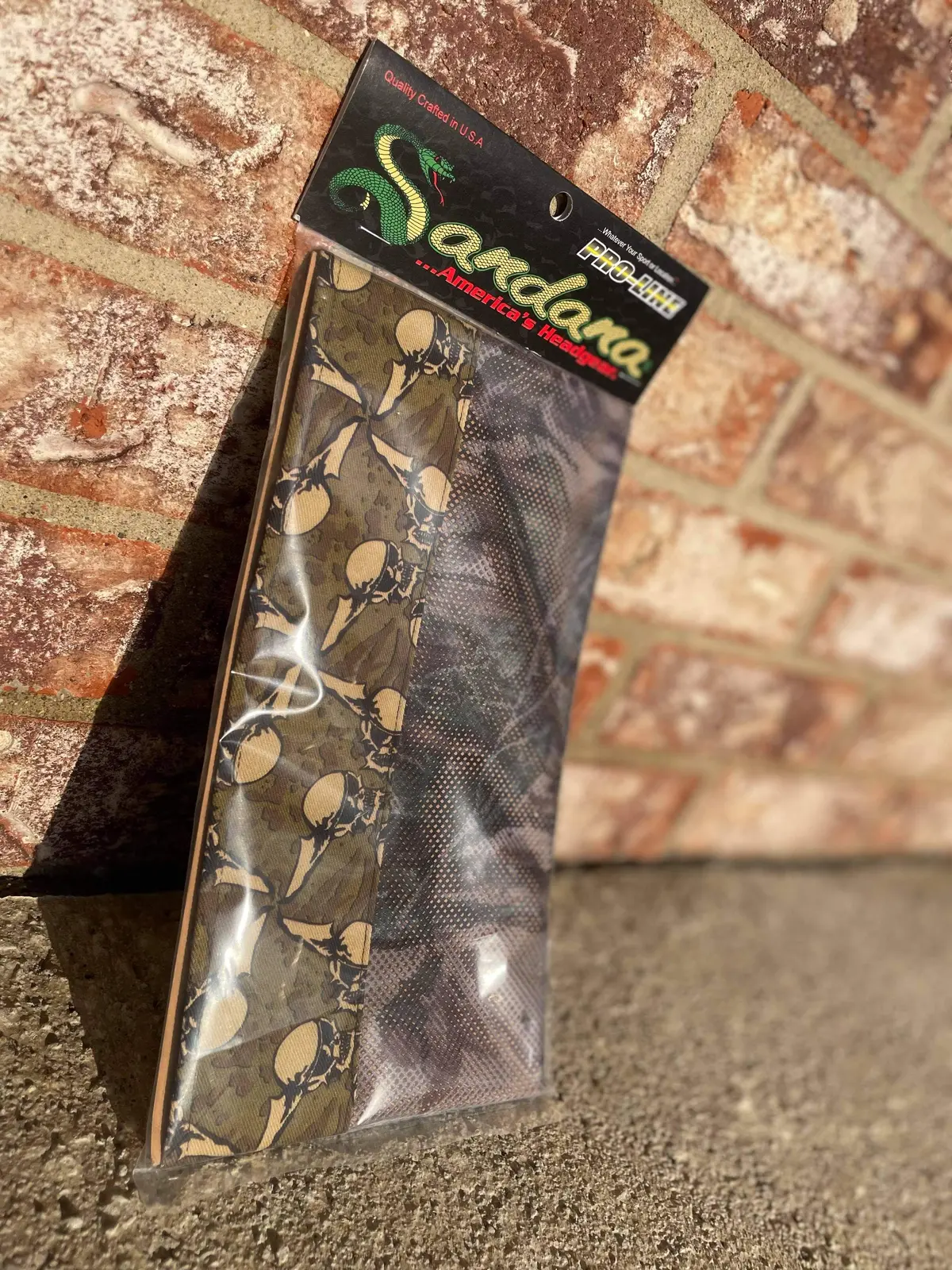 Sandana Flying Skulls Trunk Proline Headwrap - Green/Brown 1
