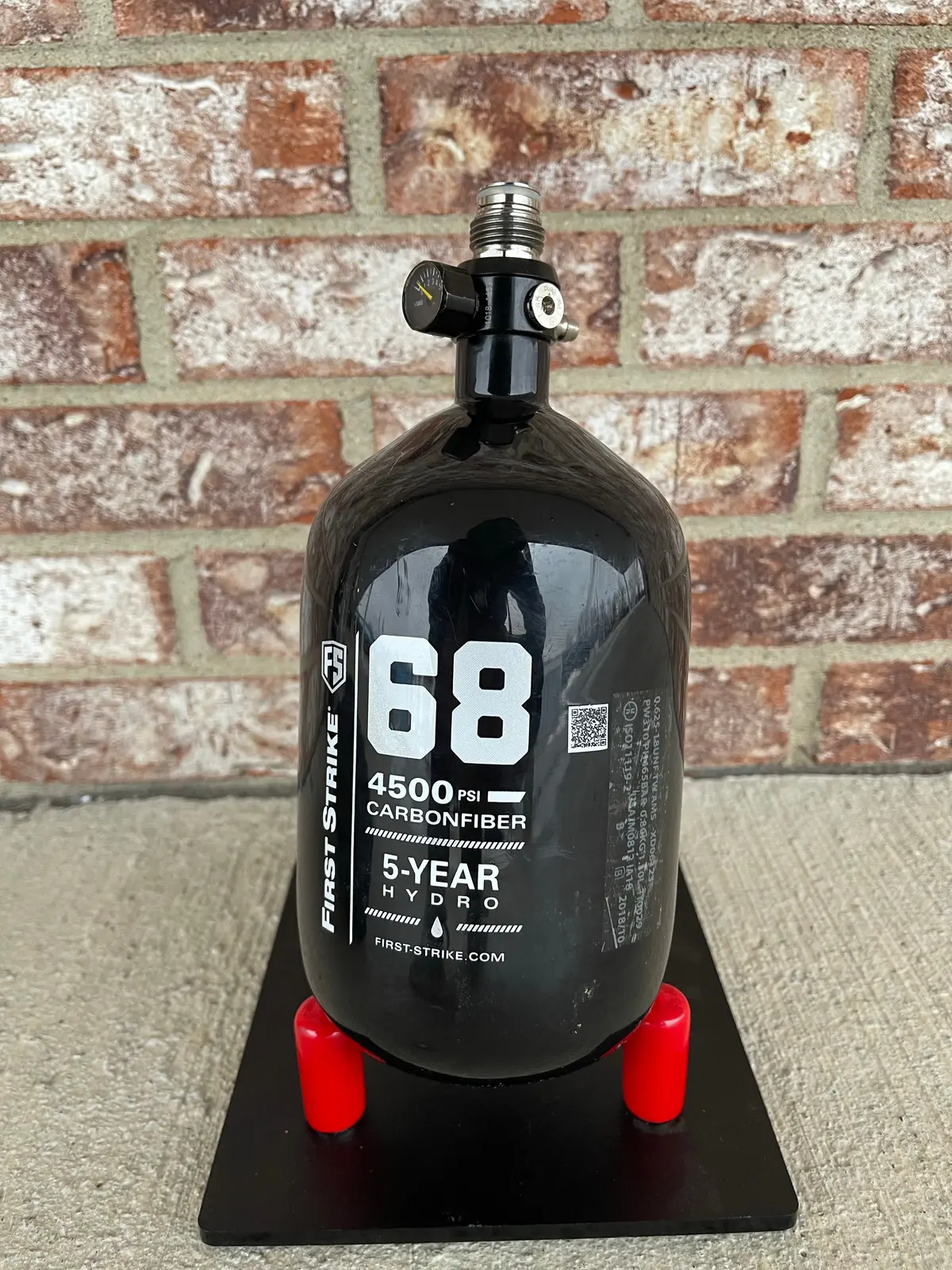 Used First Strike 68/4500 Paintball Tank W/ Fs Hero Adjustable Regulator 1